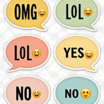 Chat Bubbles  - Sticker Sheet v15